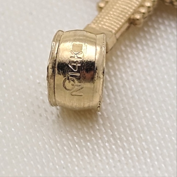 14K Solid Gold Textured Reversible Crucifix and Cross - Picture 4 of 5